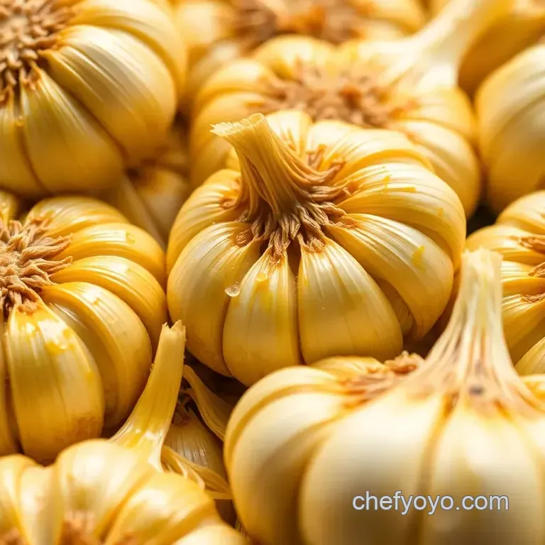 Gloriously Golden Roasted Garlic presentation