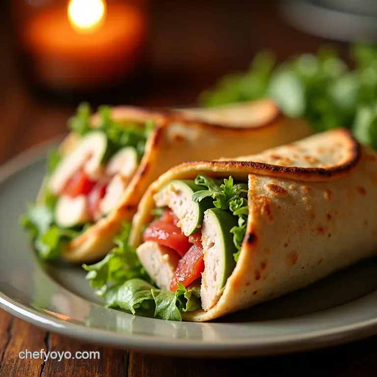 Gobble Up Goodness the Ultimate Turkey Club Wrap presentation