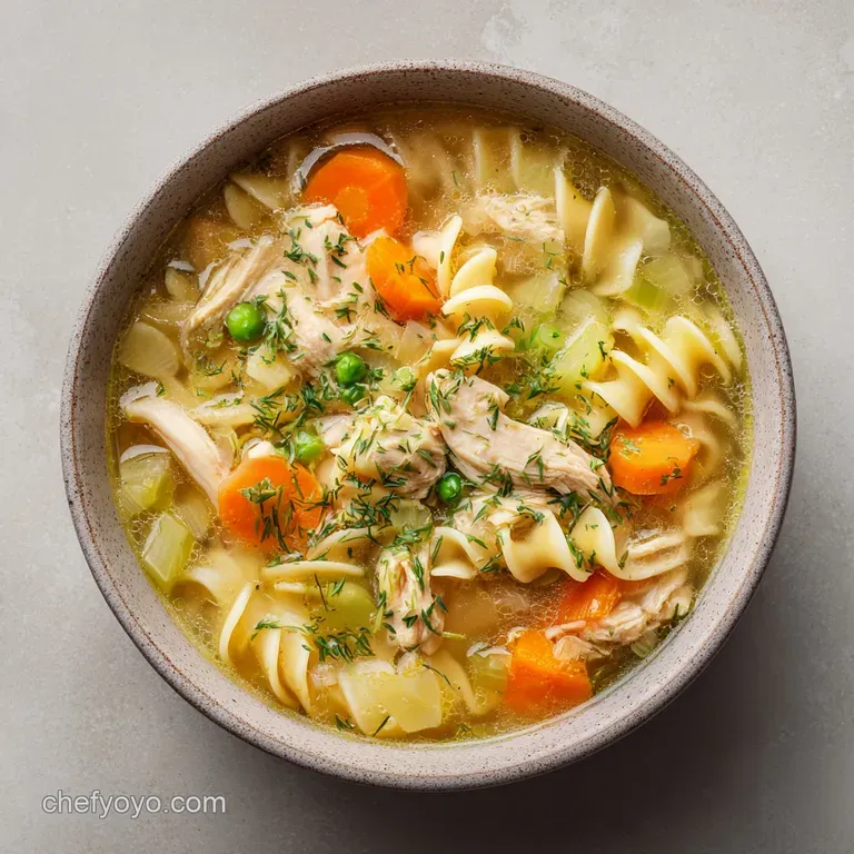Golden Chicken Noodle Soup: Deeply Savory and Clear