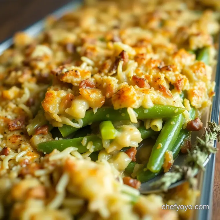 Grandma' s Green Bean Casserole Elevated presentation