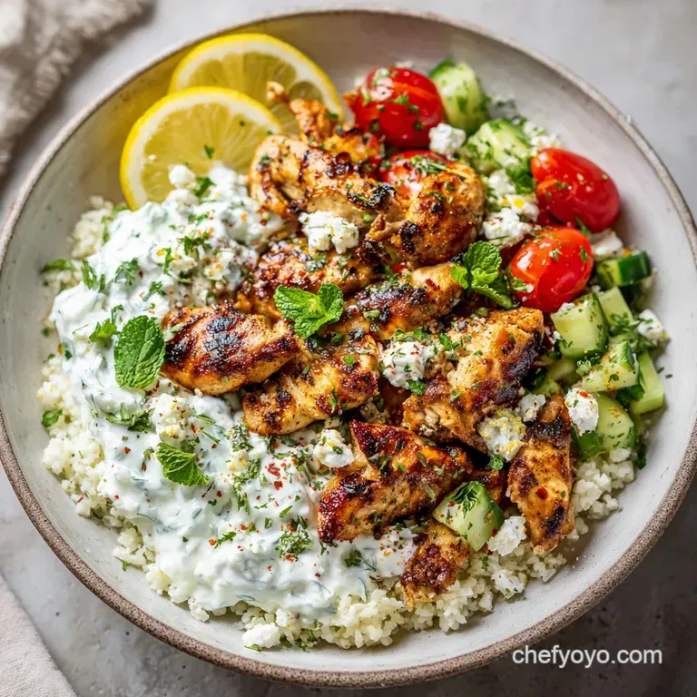 Greek Chicken Bowls: Charred & Tangy