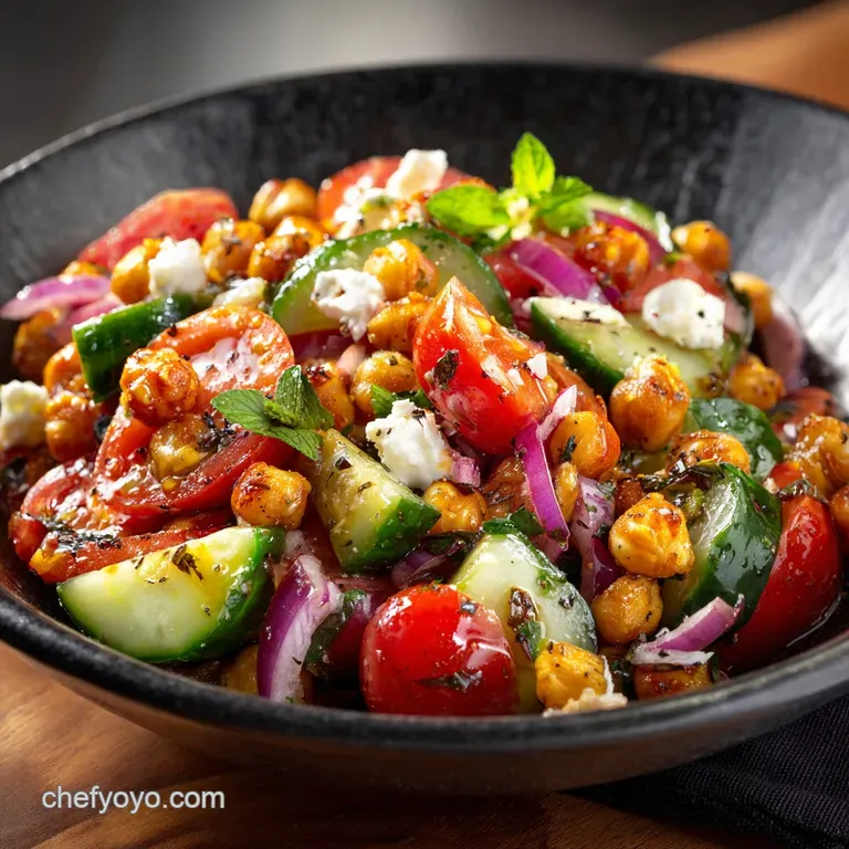 Greek Tomato Cucumber Salad with Crispy Chickpeas The Satisfying 30Minute Main Dish