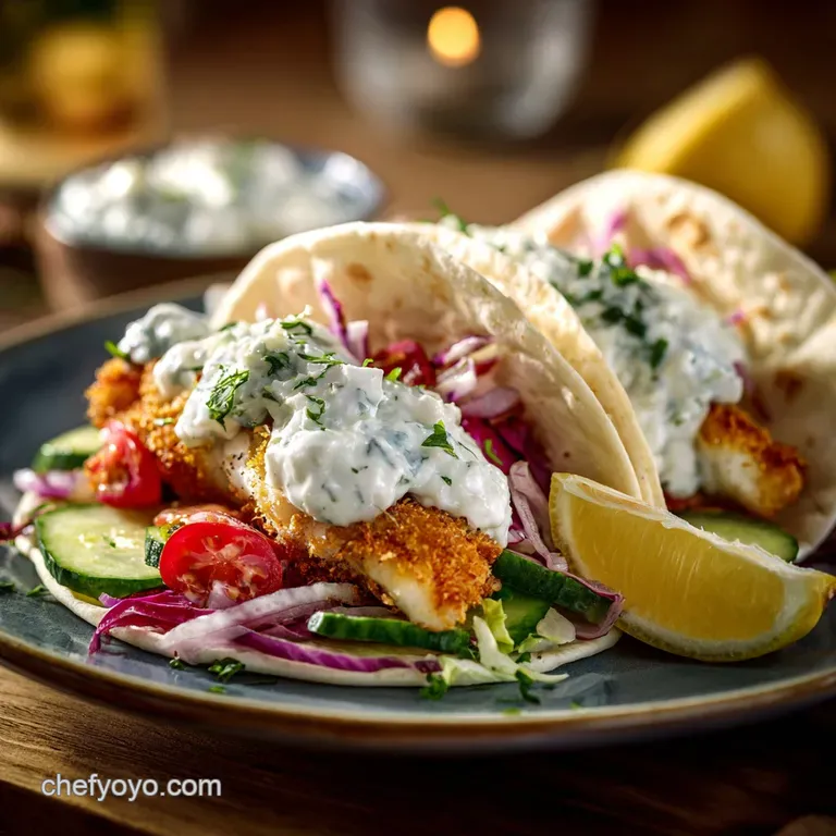 Greek Tzatziki Fish Tacos: the Freshest Creamiest Fish Tacos Youll Ever Make presentation