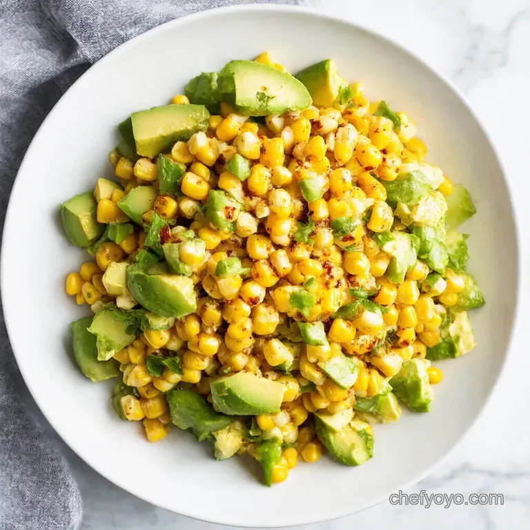 Grilled Corn Avocado Salad with Lime Dressing