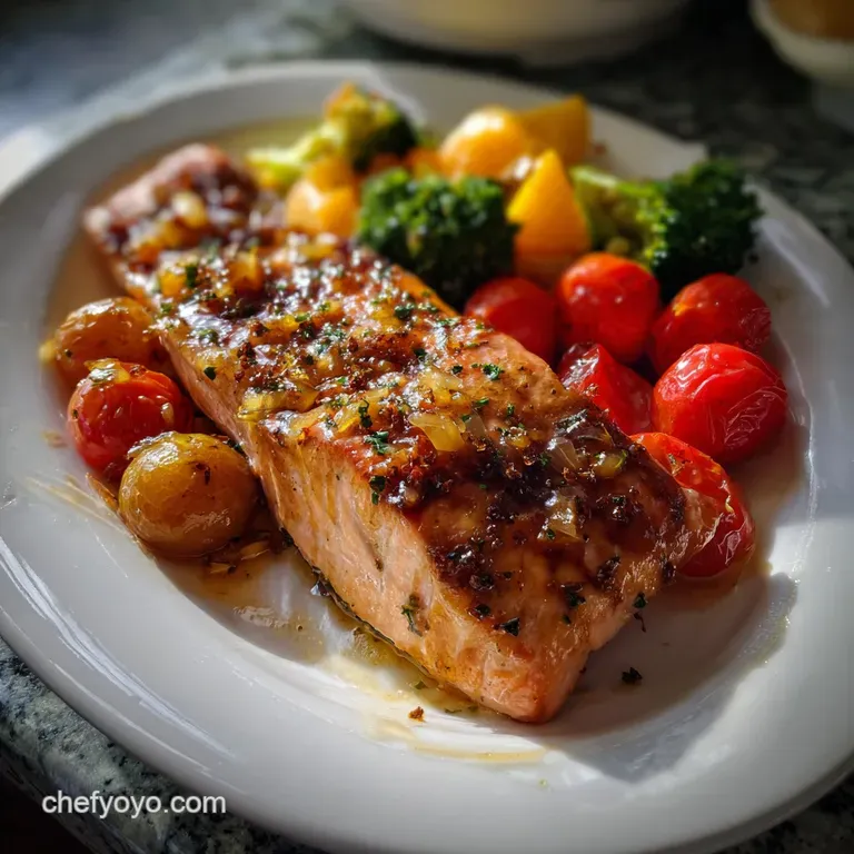 Flaky, glazed steelhead trout glistens, set atop a bed of vibrant green asparagus, hinting at a warm, satisfying meal.