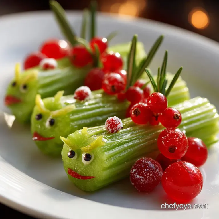 Grinch Fruit Sticks: the Easiest Healthiest Christmas Appetizer Party Treat presentation