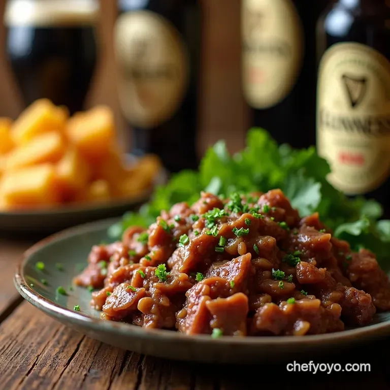 Guinnessbraised Corned Beef and Cabbage presentation