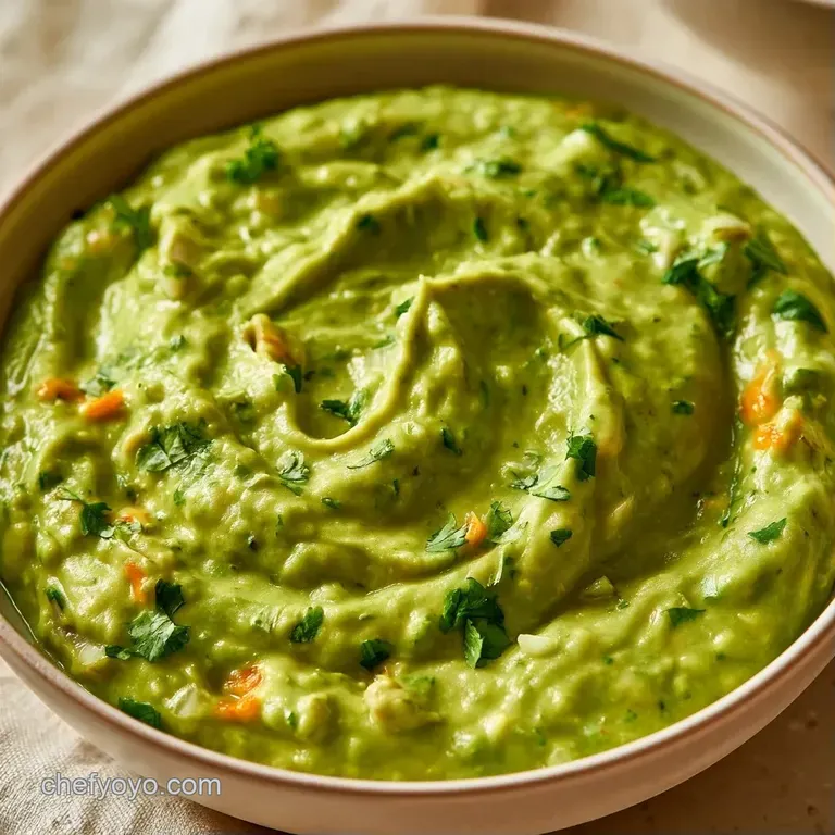 Vibrant green avocado mash with orange pepper accents served alongside salty, golden corn chips on a slate board.