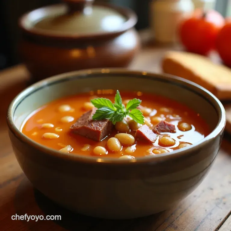 The Great British Slow Cook Ultimate Crockpot Smoked Ham Hock Split Pea Soup presentation