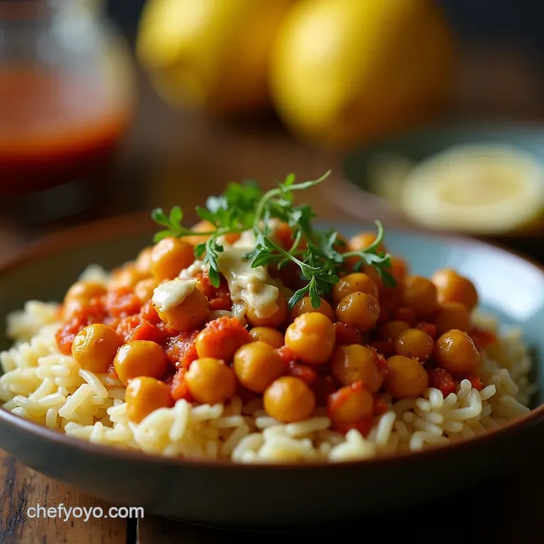 The Sunshine Bowl Speedy Harissaglazed Chickpeas Lemontahini Drizzle presentation