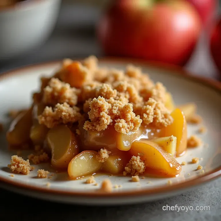 Harvest Apple Crumble with Spiced Oat Topping presentation