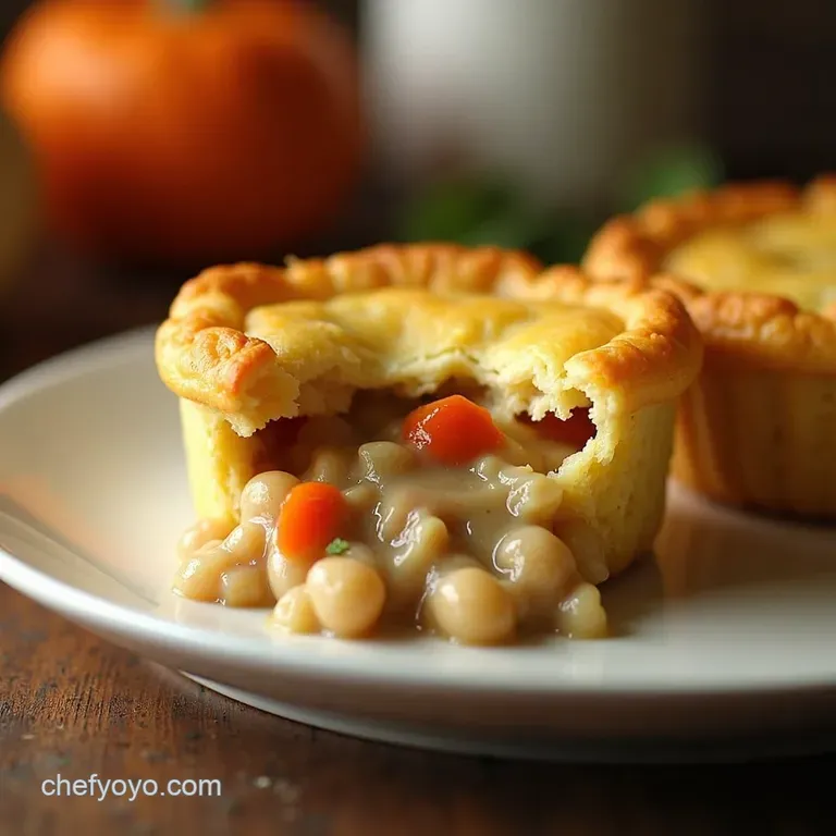 Harvest Chicken Pot Pie with Butternut Squash Biscuits presentation