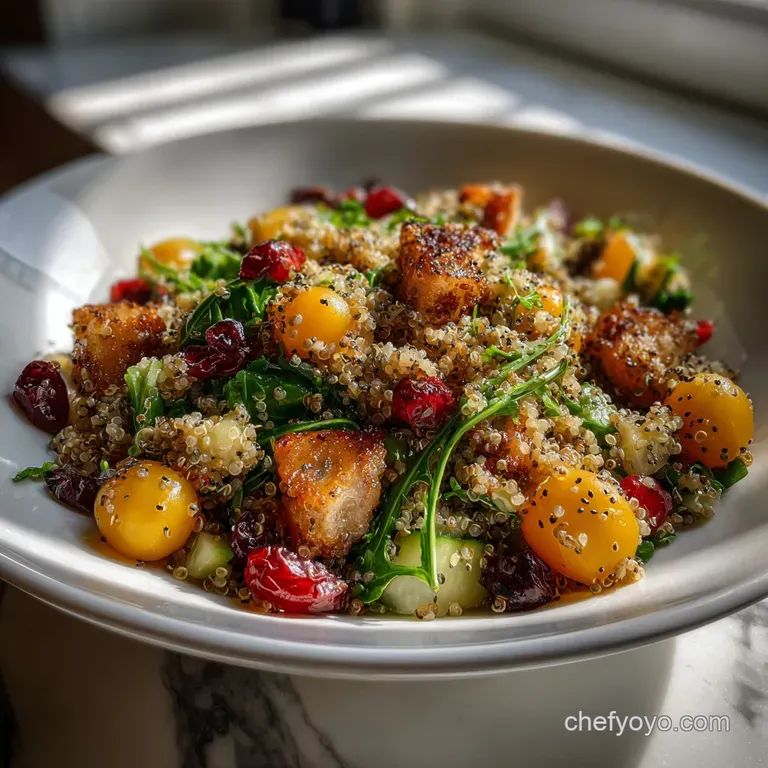 The Harvest Quinoa Salad Recipe Runner Dinner presentation