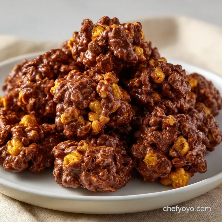 Haystacks: No-Bake Chocolate-Butterscotch Crunch presentation
