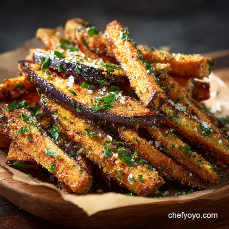 Healthy Eggplant Fries: Crispy Guilt-Free Baked Chips with Parmesan