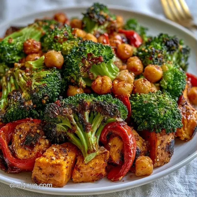 Vibrant roasted carrots and charred florets arranged neatly beside fluffy grains in a minimalist white ceramic bowl.