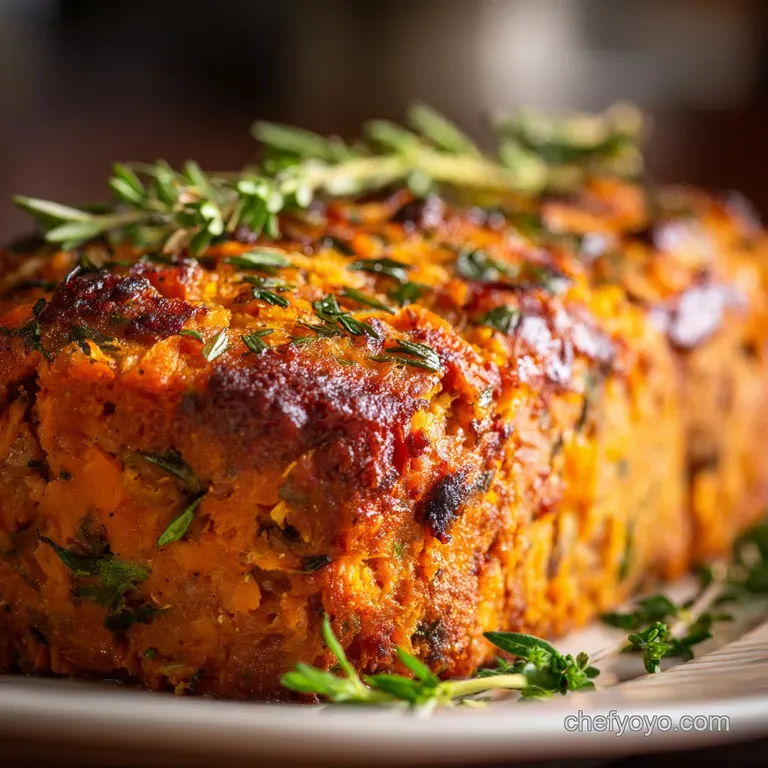 Healthy Sweet Potato Turkey Meatloaf: the Moist Sage Comfort Recipe presentation
