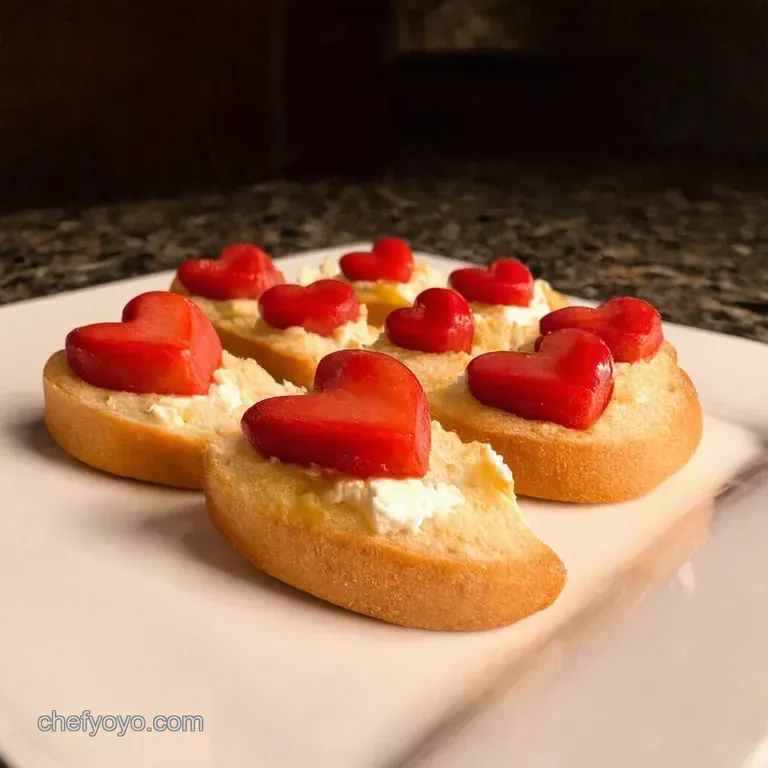 Hearts Afire Whipped Goat Cheese Crostini presentation