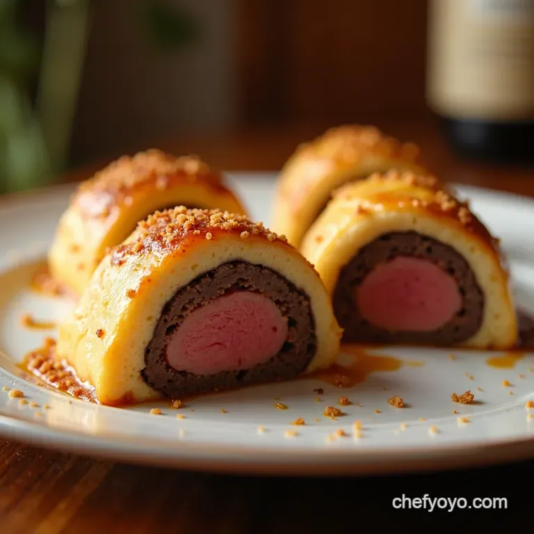 Heartshaped Mini Beef Wellingtons presentation