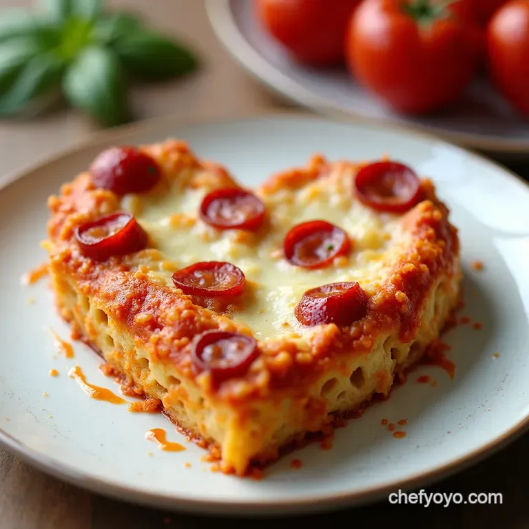 HeartShaped Pizza Pasta Bake