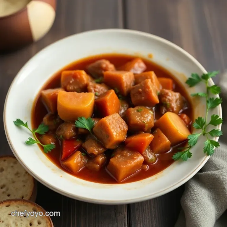 Hearty & Homely Irish Stew presentation