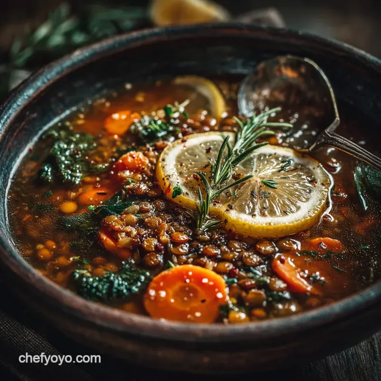 The Ultimate Hearty Lemon Herb Lentil Soup A Proper Hug in a Bowl presentation