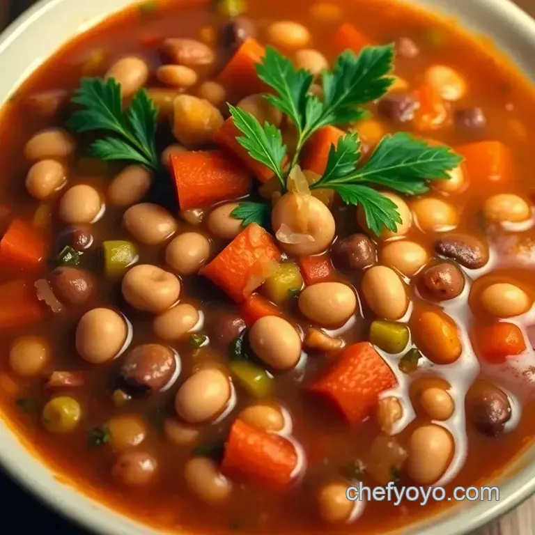 Hearty Tuscan Bean Soup (Minestra di Fagioli) – A Soul-Warming Italian Classic presentation