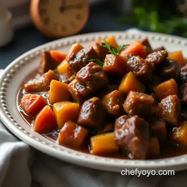Hearty Weeknight Beef Bourguignon presentation
