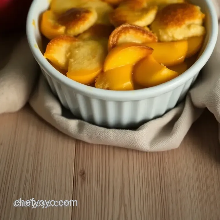 Heavenly Easy Peach Cobbler with Fresh Peaches presentation