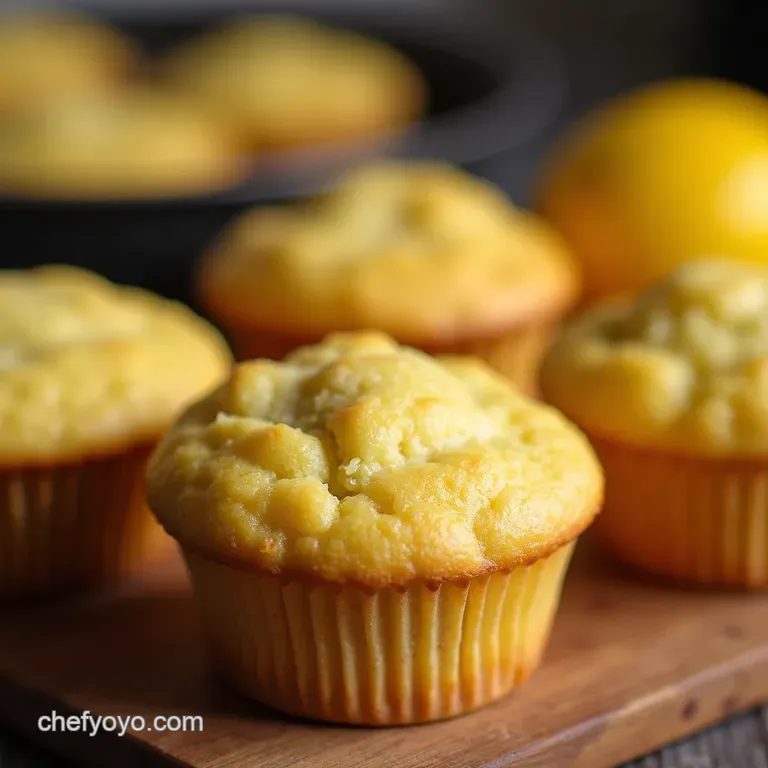 The Sunshine Bake Zesty Lemon Poppy Seed Cottage Cheese Muffins presentation