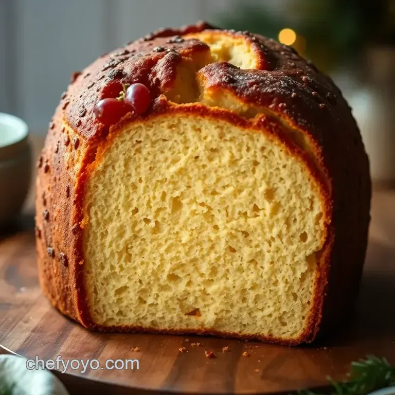 Homemade Panettone presentation