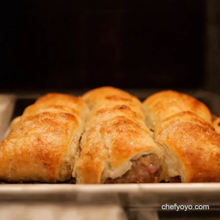 Homemade Sausage Rolls presentation