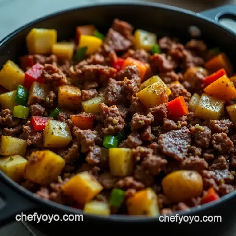 Homestyle Hormel Corned Beef Hash Skillet presentation