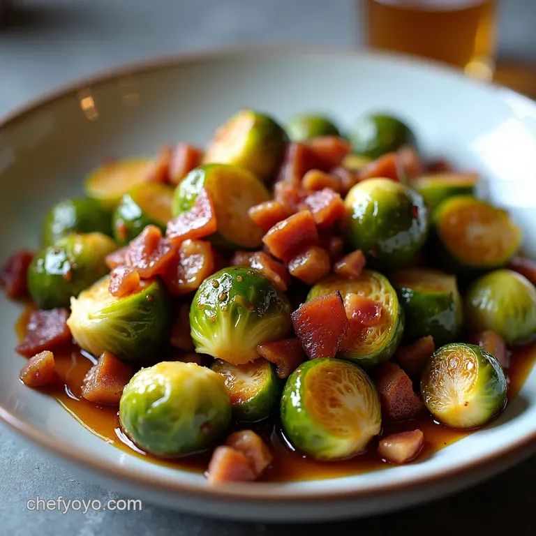 Sticky Nutty Simply Stunning HoneyGlazed Brussels Sprouts with Crispy Pancetta