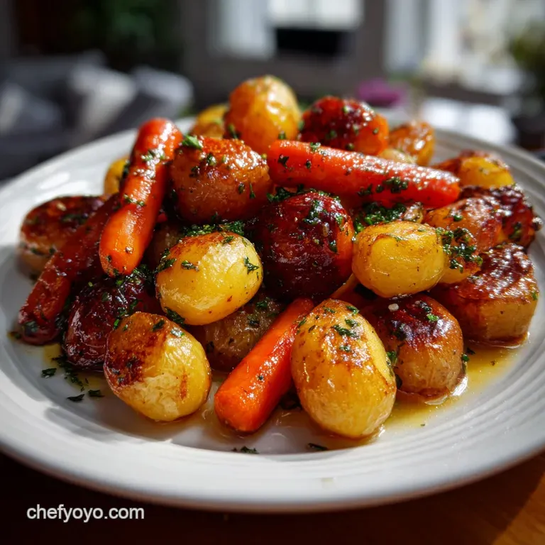 Christmas Vegetable Side Dish with Honey and Herbs