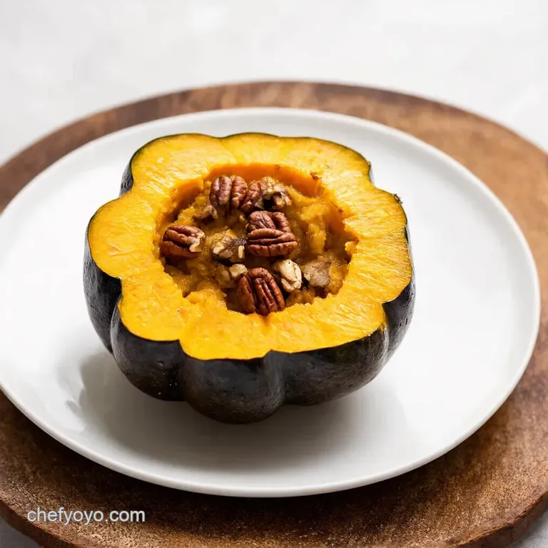 HoneyGlazed Baked Acorn Squash with Toasted Pecans