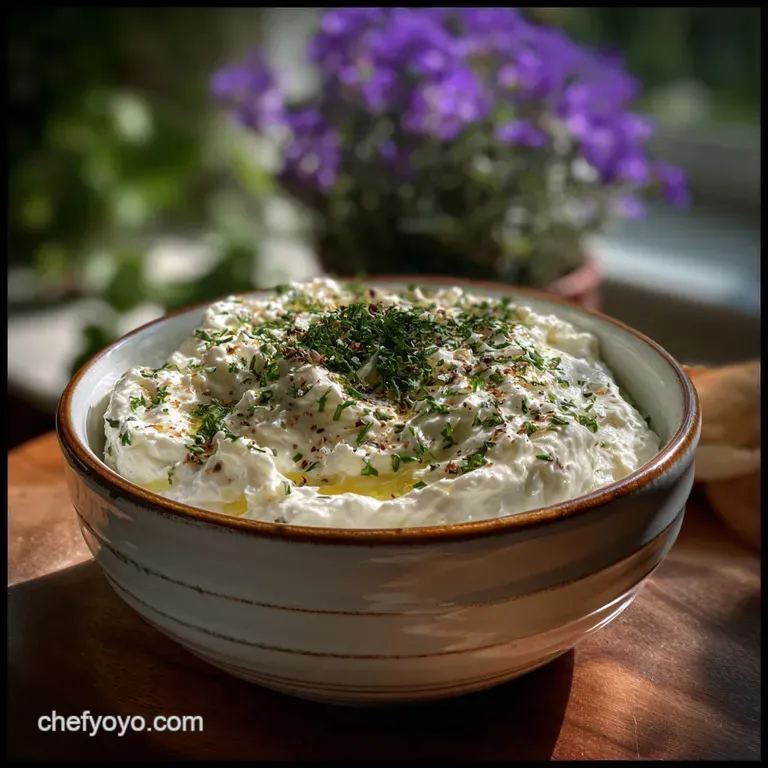 Dollops of airy white horseradish cream rest artfully beside vibrant roast beef, a contrast of cool sauce and rich, dark m...