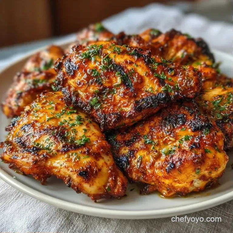 Golden-brown chicken pieces arranged on a white plate with fluffy basmati rice and a warm, buttery piece of naan.