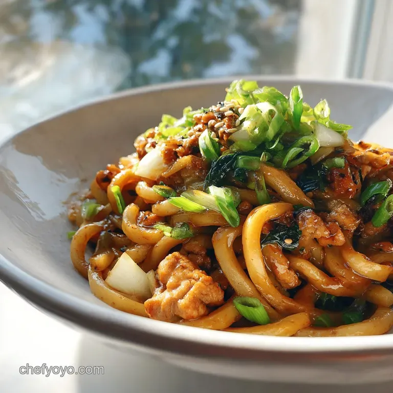 Irresistible Yaki Udon Noodle Recipe: Savory Garlic Glaze