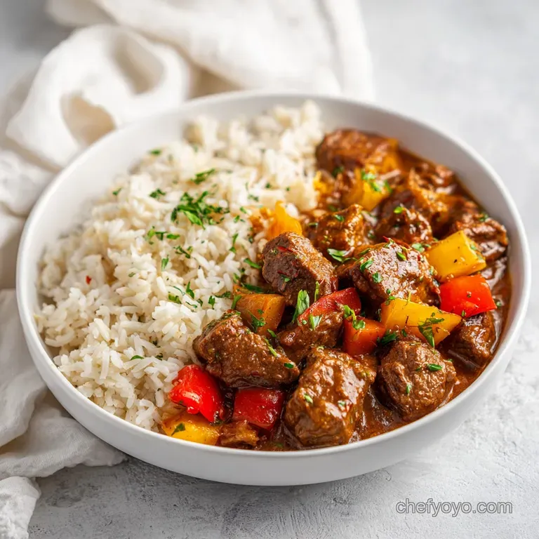 Jamaican Beef Stew with Rice Recipe