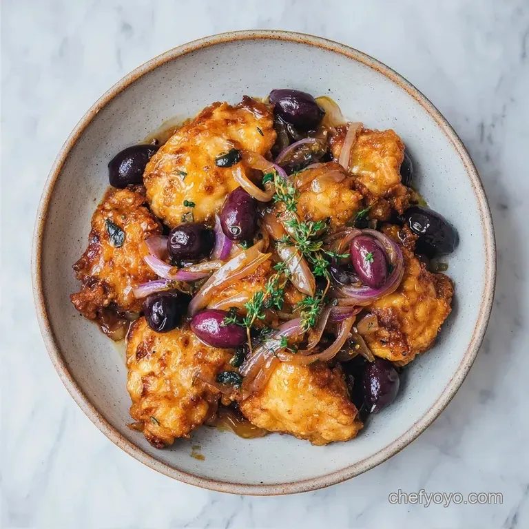 Mediterranean Kalamata Olive Chicken: Shattering Skin