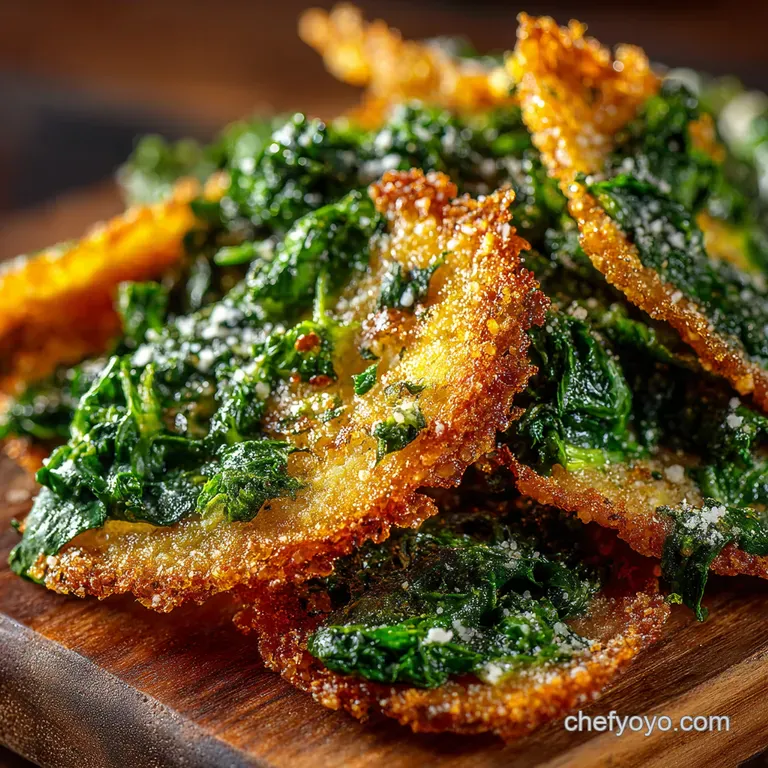 Keto Creamed Spinach with Parmesan Crisp