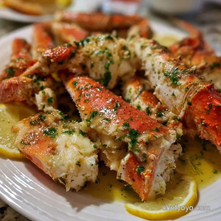Crab Legs: Steamed with Proper Lemon-Garlic Butter