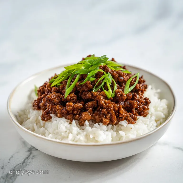 Korean Ground Beef Bowl: Savory and Sticky