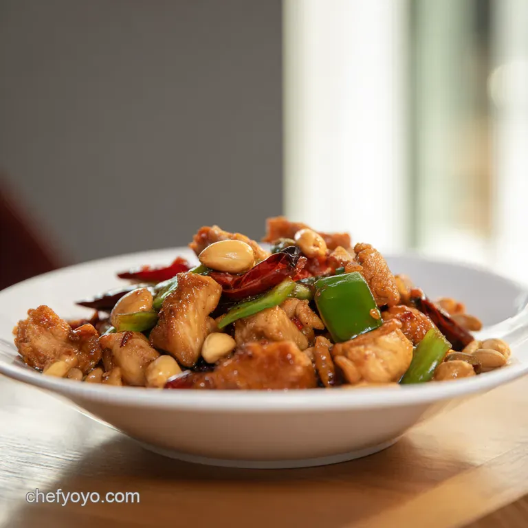 Kung Pao Chicken a Fiery Flavorful Stirfry presentation