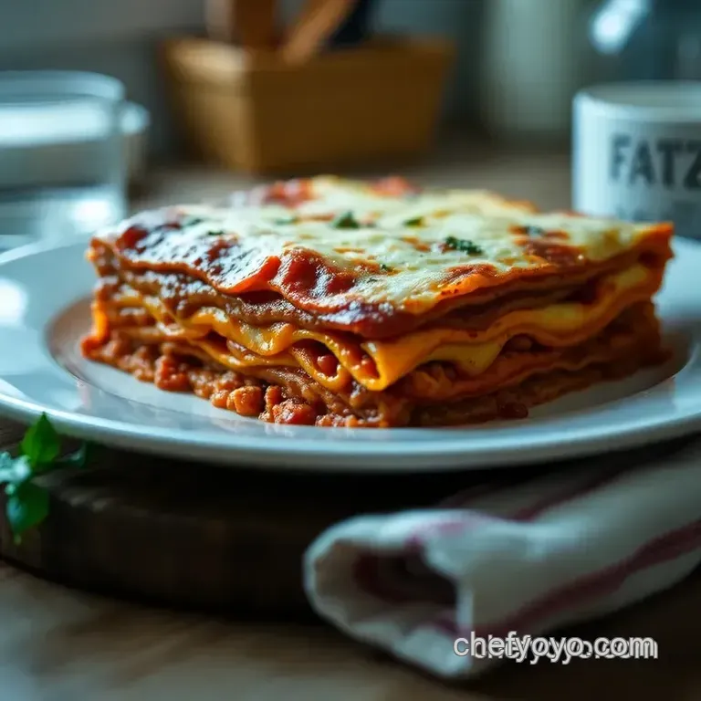Lasagna Layered Delight: a Hearty Classic presentation