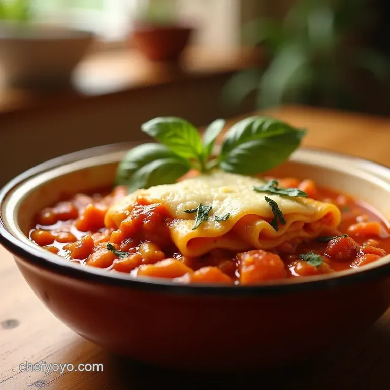 Lasagna Soup All the Flavours Half the Fuss presentation