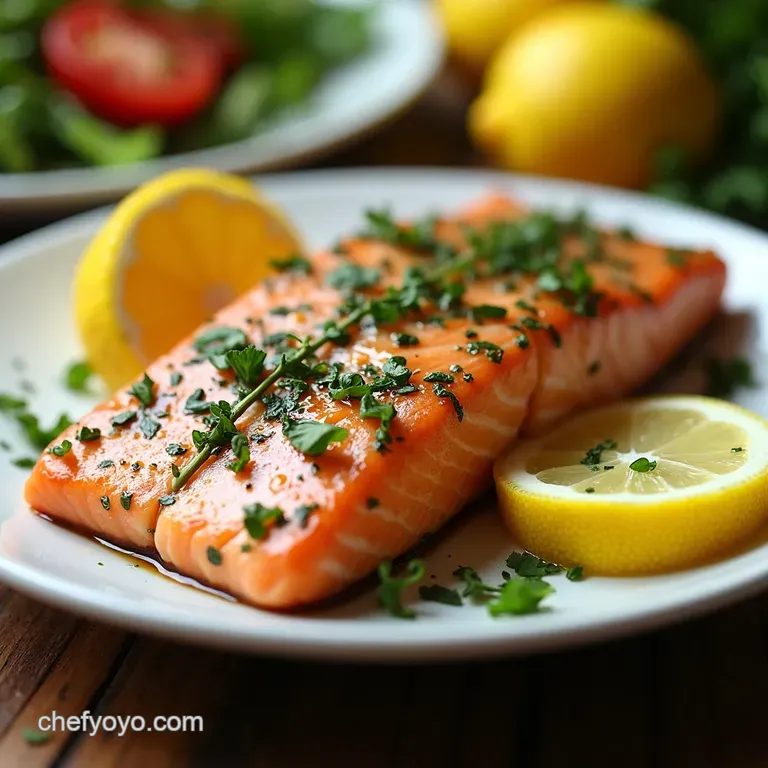 Lemon Herb Baked Salmon with Roasted Mediterranean Vegetables