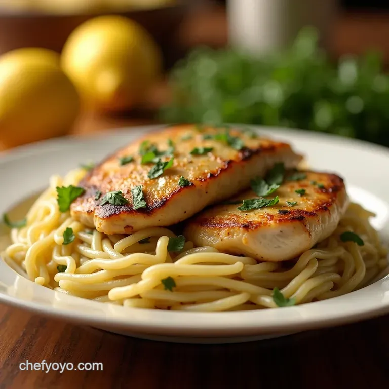 Lemon Herb Chicken and Orzo in a Flash presentation