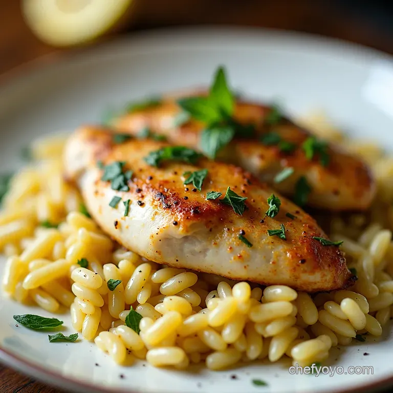 Lemon Herb Chicken and Orzo in a Flash